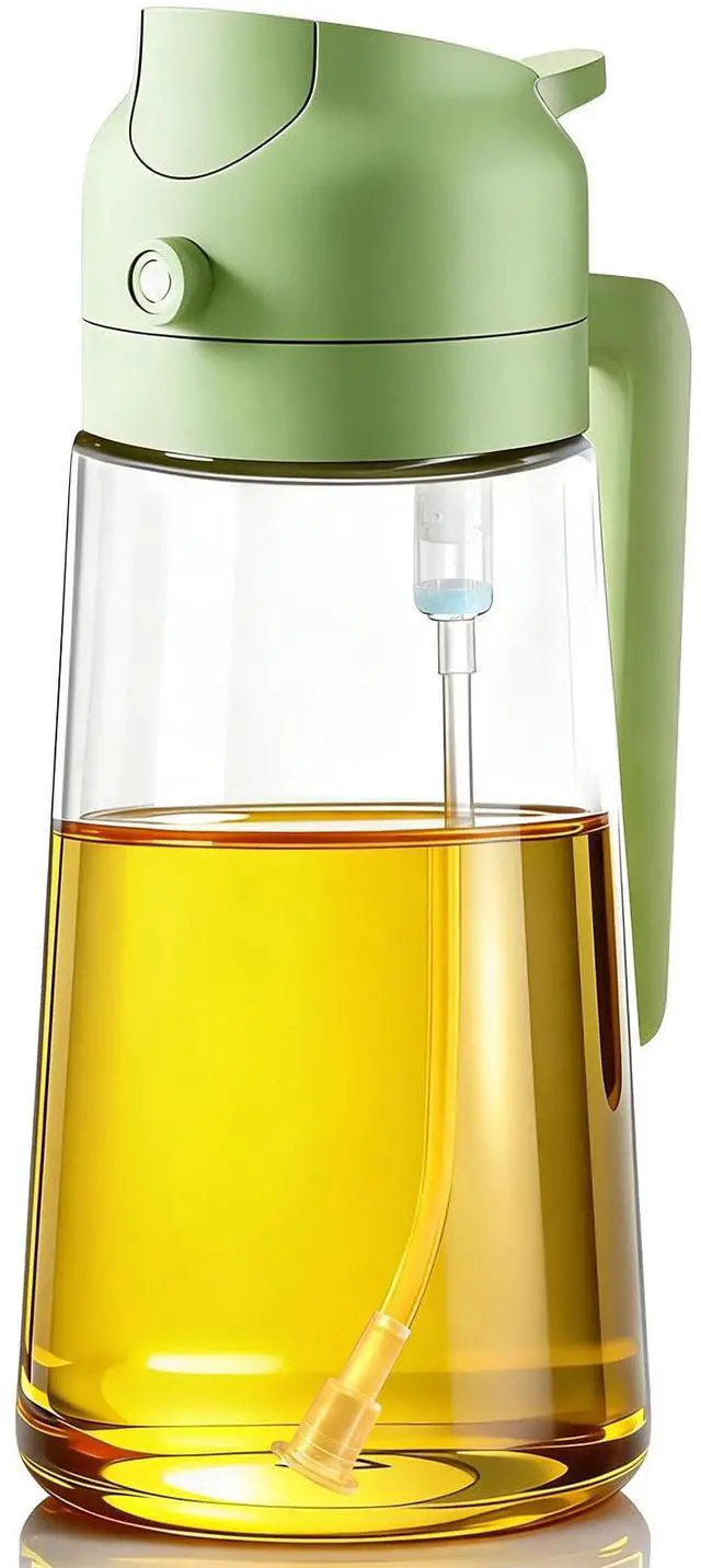 Main image of Oil Sprayer for Cooking, 2-in-1 Oil Mister & Dispenser Bottle for Air Fryer, Salad, BBQ, Kitchen Gadgets Accessories(Green)
