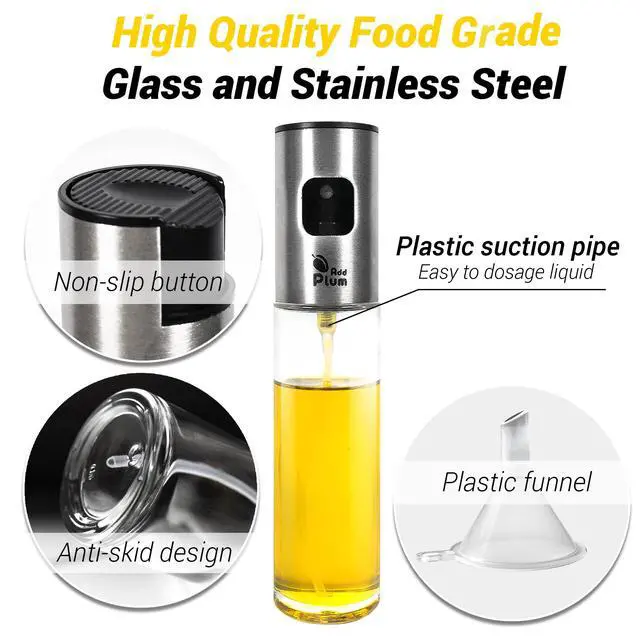 Alt view image 7 of 7 - Oil Sprayer for Cooking - Olive Oil Dispenser Bottle - Olive Oil Mister Spray Bottle for Cooking - Air Fryer BBQ Grilling Salad Baking - Kitchen Gadgets