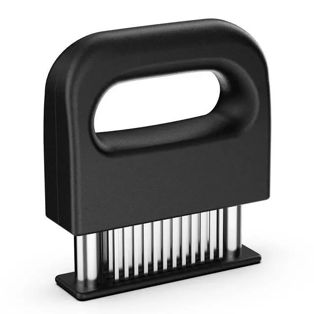 Alt view image 2 of 6 - Meat Tenderizer Tool with 48 Stainless Steel Blades, Heavy-Duty Needle Tenderizer for Steak, Beef, Pork & Chicken, Kitchen Cooking Gadgets Tools Black