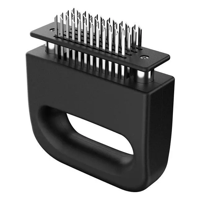 Alt view image 3 of 6 - Meat Tenderizer Tool with 48 Stainless Steel Blades, Heavy-Duty Needle Tenderizer for Steak, Beef, Pork & Chicken, Kitchen Cooking Gadgets Tools Black