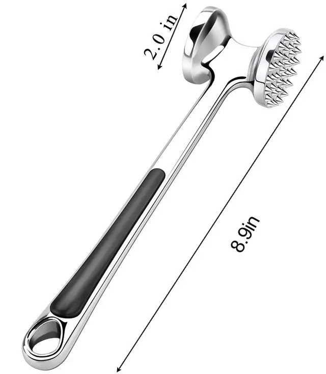 Alt view image 2 of 6 - Meat Tenderizer Kitchen Mallet Hammer Tool Manual Pounder For Tenderizing Chicken Steak Beef Poultry