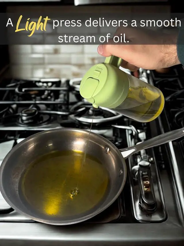 Alt view image 3 of 7 - Olive Oil Dispenser, 2 in 1 Oil Sprayer for Cooking, 500ml Glass Oil Spray Bottle with Pourer, Food-Grade Oil Dispenser for Kitchen, Salad, Frying, BBQ and nin Air Fryer, kitchen appliances