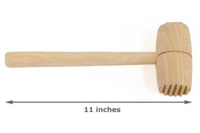 Alt view image 2 of 6 - Meat & Poultry Tenderizer, raw wood uncoated natural European beechwood