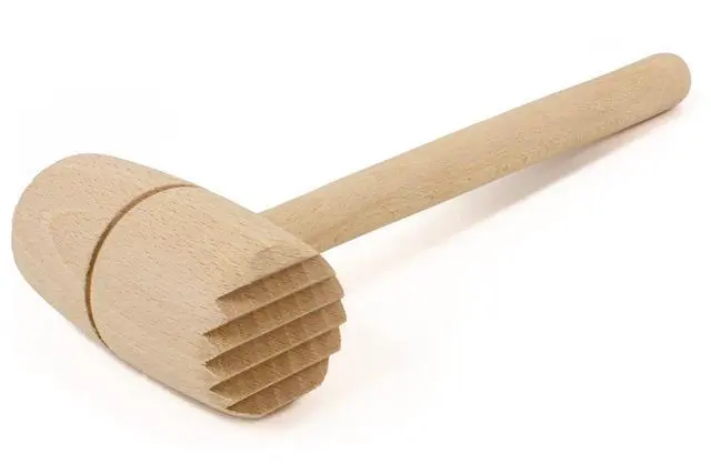 Alt view image 3 of 6 - Meat & Poultry Tenderizer, raw wood uncoated natural European beechwood