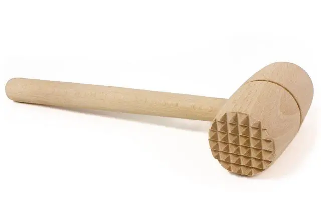 Alt view image 4 of 6 - Meat & Poultry Tenderizer, raw wood uncoated natural European beechwood