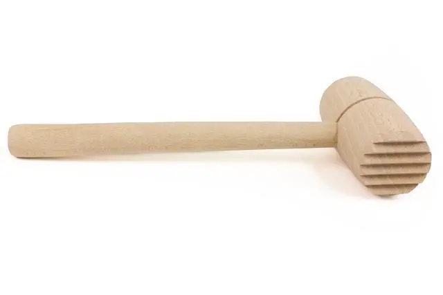 Alt view image 6 of 6 - Meat & Poultry Tenderizer, raw wood uncoated natural European beechwood