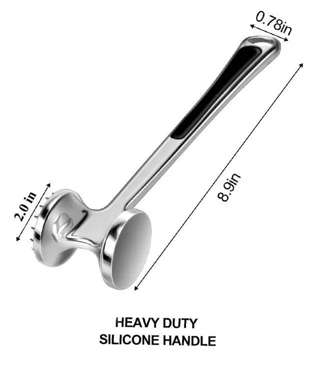 Alt view image 2 of 6 - Meat Tenderizer Hammer Mallet Tool Pounder For Tenderizing Steak Beef And Poultry.Dishwasher Easy