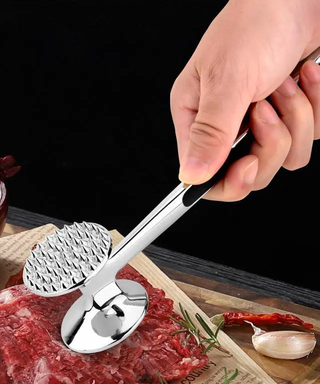 Alt view image 4 of 6 - Meat Tenderizer Hammer Mallet Tool Pounder For Tenderizing Steak Beef And Poultry.Dishwasher Easy