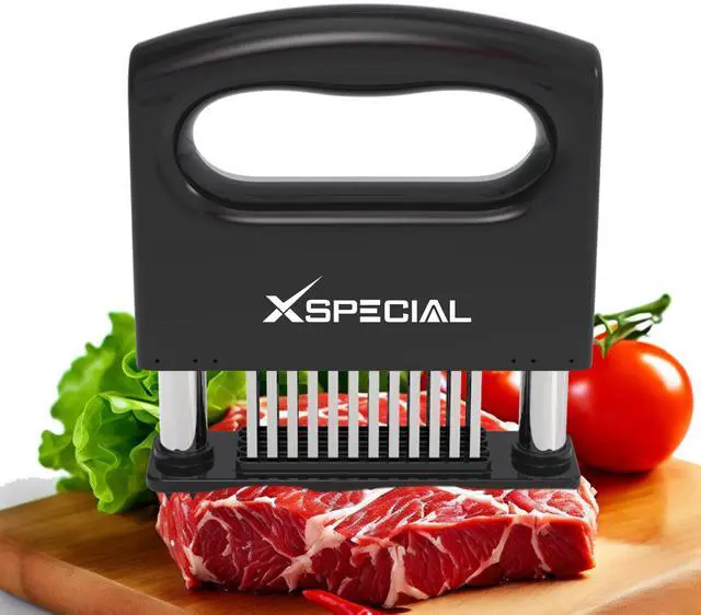 Main image of Mini-Deluxe Meat Tenderizer Tool 48 Blade Stainless Steel, Easy to Use