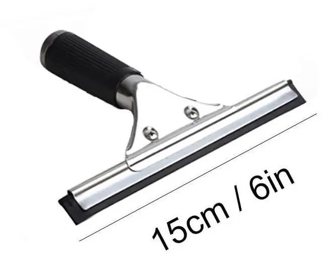 Alt view image 2 of 5 - Black 15cm 6in Window Squeegee All Purpose Squeegee for Glass Shower Doors, Car Window, Home Mirrors, Bathroom Cleaner Wiper Accessory(6in/15cm, Black)