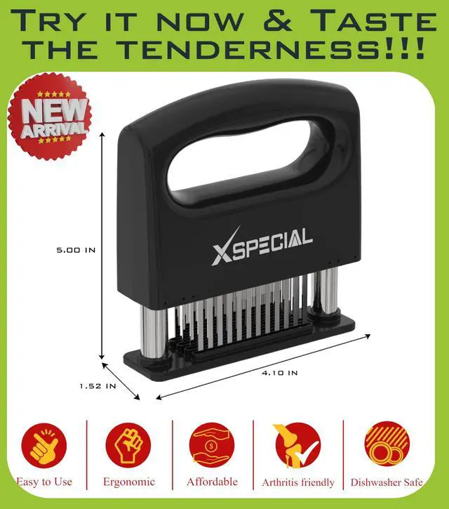 Alt view image 5 of 6 - Mini-Deluxe Meat Tenderizer Tool 48 Blade Stainless Steel, Easy to Use