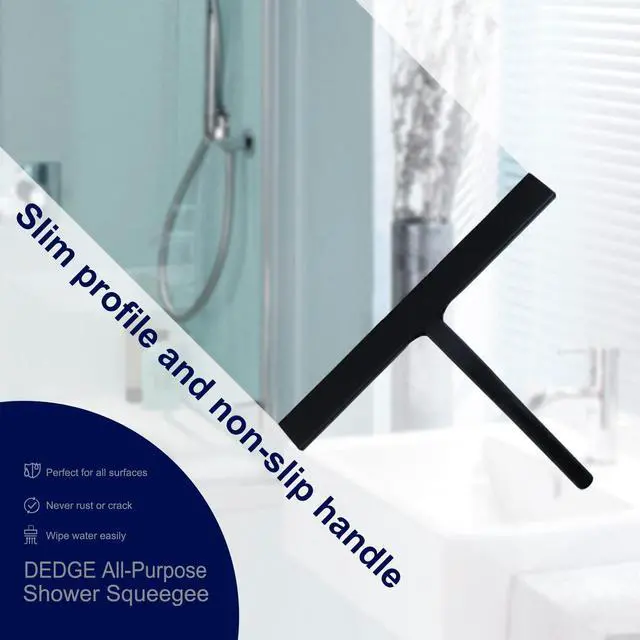 Alt view image 7 of 7 - Shower Squeegee Window Glass Wiper Scraper Cleaner with Silicone Blade for Bathroom/Kitchen/Car Glass/Mirror/Door 11-Inch (with Hook)