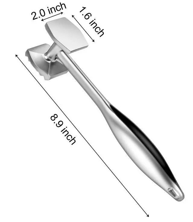 Alt view image 2 of 6 - Meat Tenderizer Hammer Tool Mallet Pounder for Kitchen Tenderizing Steak Beef Poultry