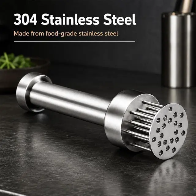 Alt view image 5 of 7 - Meat Tenderizer Tool, Stainless Steel Needle Meat Tenderizer with 21 Needles, Kitchen Tenderizing Tool for Steak, Chicken, Pork, Beef, Dishwasher Safe