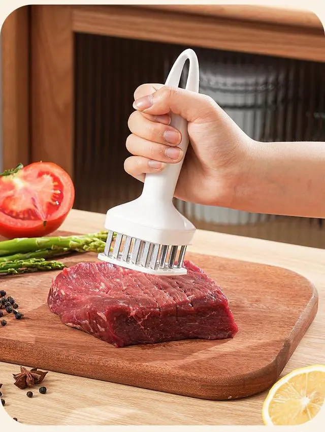 Alt view image 2 of 4 - Meat Tenderizer Needle Meat Hammer Mallet Tool Pounder For Tenderizing and Pounding Steak, Beef Pork Chicken BBQ And Poultry
