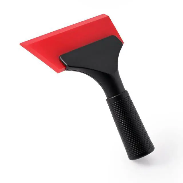 Alt view image 2 of 7 - Small Squeegee with 5 Inch Rubber Blade Mini Wiper Window Tinting Tools for Mirror Glass Window Cleaner with Non-Slip Handle (Red Blade)