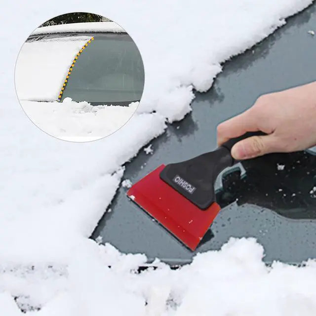 Alt view image 7 of 7 - Small Squeegee with 5 Inch Rubber Blade Mini Wiper Window Tinting Tools for Mirror Glass Window Cleaner with Non-Slip Handle (Red Blade)