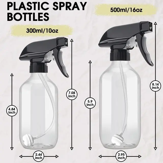 Alt view image 5 of 7 - Green Plastic Spray Bottles 2 Pack 16 oz/500 ml Small Bottle for Cleaning