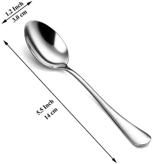 Alt view image 2 of 7 - Demitasse Espresso Spoons 24 Pieces 5.5", Berglander Stainless Steel Mini Spoons Set for Coffee, Dessert, Ice Cream, Metal Cutlery for Home, Kitchen, Restaurant Café, Party, Wedding
