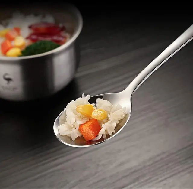 Alt view image 7 of 7 - Spoons, 8 Pieces Korean Spoon, 8.5 Inch Stainless Steel Table Soup Spoons with Long Handles for Home, Kitchen, or Restaurant Flatware Set