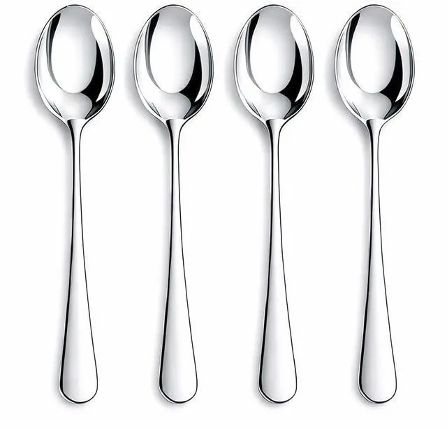 Main image of 6 Pieces Heavy Duty Teaspoons Set,6.8" Tea Spoons Silverware,Food Grade Stainless Steel teaspoons,Small Spoons for Home, Kitchen, Restaurant,Mirror Polished and Dishwasher Safe