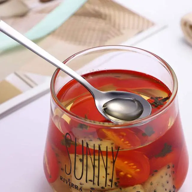 Alt view image 6 of 7 - Mixing Spoons Set of 8, Stainless Steel Iced Teaspoons with Ceramic Handle 7.6-Inch Long Soup Tablespoons Espresso Coffee Spoons Candy-Colored, Mixed Color