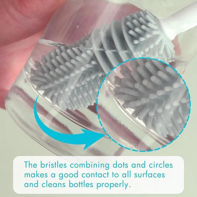 Alt view image 5 of 7 - Straw Cleaner Brush Fit for Owala FreeSip 24oz/32oz/40oz, Silicone Long Handle Bottle Brush Compatible with Owala Water Bottle,Plus 3 in 1 Cup Lid Cleaning Brush