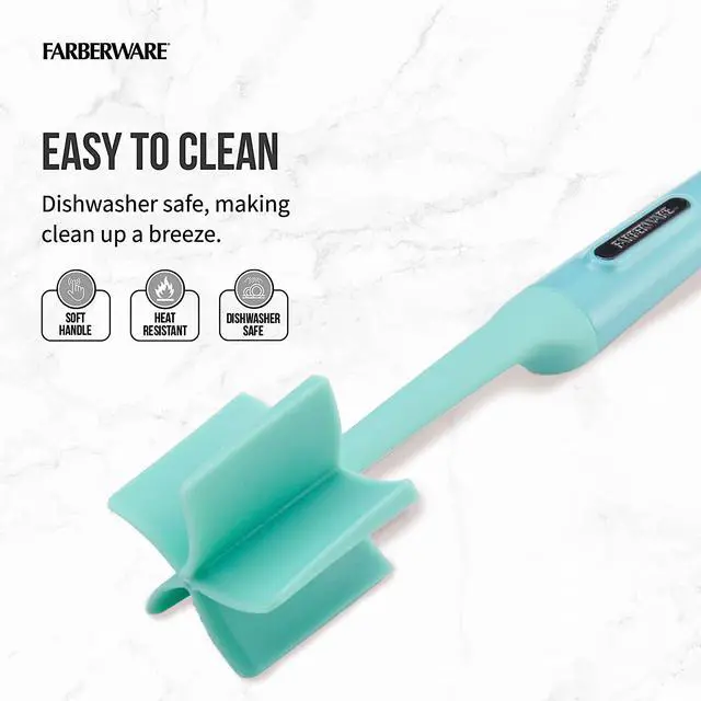 Alt view image 4 of 7 - Heat Resistant Nylon Meat and Potato Masher, Safe for Non-Stick Cookware, Aqua Sky