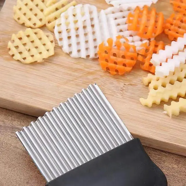 Alt view image 6 of 6 - Potato Masher, Stainless Steel Integrated Masher Kitchen Tool & Food Masher/Potato Smasher with Crinkle Cutter, Perfect for Bean, Vegetable, Fruits, Avocado, Meat