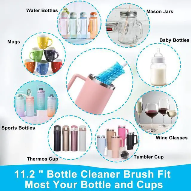 Alt view image 2 of 7 - Water Bottle Cleaner Brush Kit for Owala/Stanley/Yeti Tumbler Cup