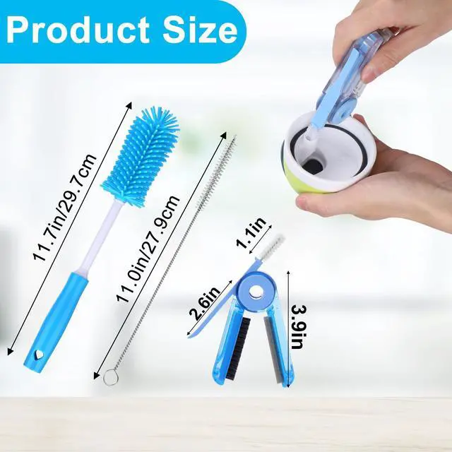 Alt view image 7 of 7 - Water Bottle Cleaner Brush Kit for Owala/Stanley/Yeti Tumbler Cup