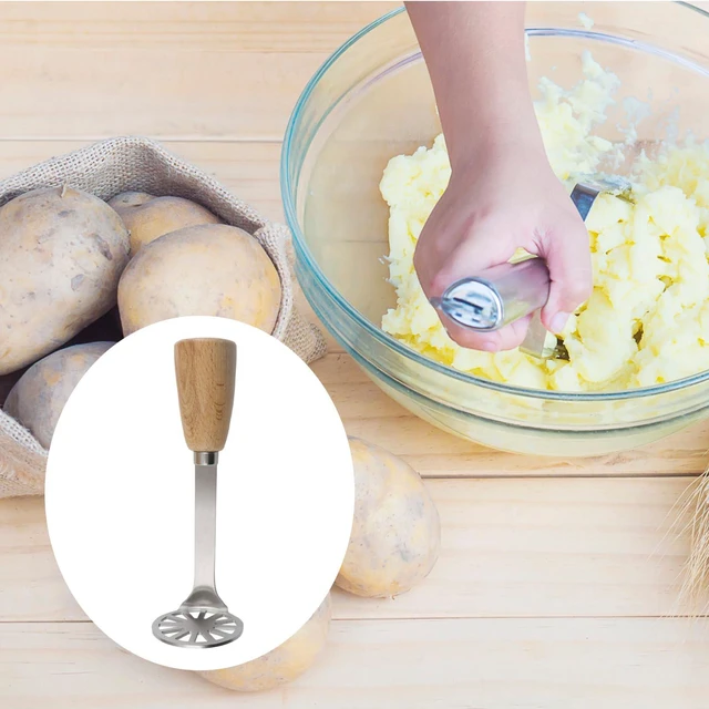 Alt view image 3 of 7 - 5.9" Mini Potato Masher,Avocado Masher with Wood Non Slip Handle