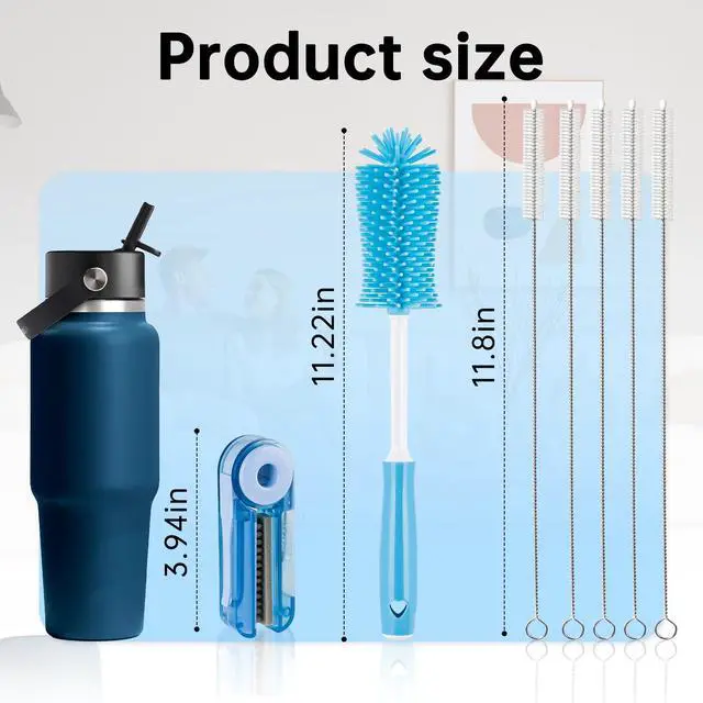 Alt view image 2 of 7 - Bottle Cleaning Kit Compatible with Hydro Flask 32 oz, 40 oz Water Bottle