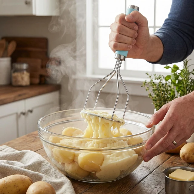Alt view image 5 of 7 - Potato Masher Hand Food Smasher Kitchen Tool Set