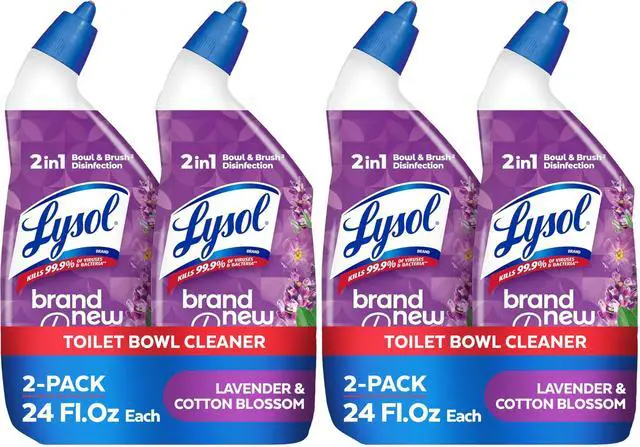 Main image of Toilet Bowl Cleaner Gel, For Cleaning and Disinfecting, Septic Safe Toilet Bowl Cleaner, Lavender & Cotton Blossom Scent, 24 oz, (Pack of 4)