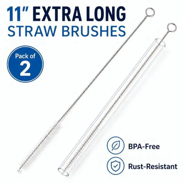 Alt view image 4 of 7 - Water Bottle Cleaning Brush Set, 5-in-1 Bottle Brush Kit with Sponge Brush, Telescopic Brush, 4-in-1 Lid Cleaner & Straw Brushes for Owala, Stanley, YETI, Hydro Flask Tumblers
