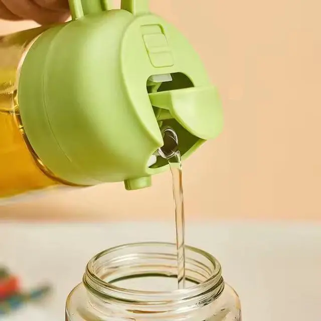 Alt view image 6 of 7 - Olive Oil Dispenser and Oil Sprayer 16oz/470ml Glass Light-Proof Oil Pourer for Kitchen, Air Fryer, Cooking, Salad, and BBQ