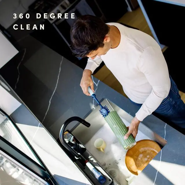 Alt view image 3 of 7 - Brite by Scotch-Brite Limited Edition 2-in-1 Straw and Bottle Brush Set, Sleek and Stylish Bottle Cleaner Brush with 360-Degree Bristles and Hidden Straw Brush