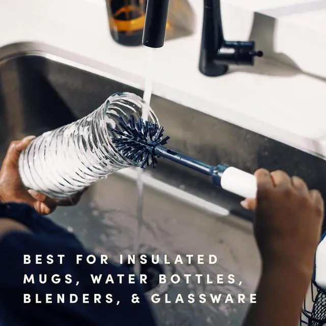 Alt view image 5 of 7 - Brite by Scotch-Brite Limited Edition 2-in-1 Straw and Bottle Brush Set, Sleek and Stylish Bottle Cleaner Brush with 360-Degree Bristles and Hidden Straw Brush