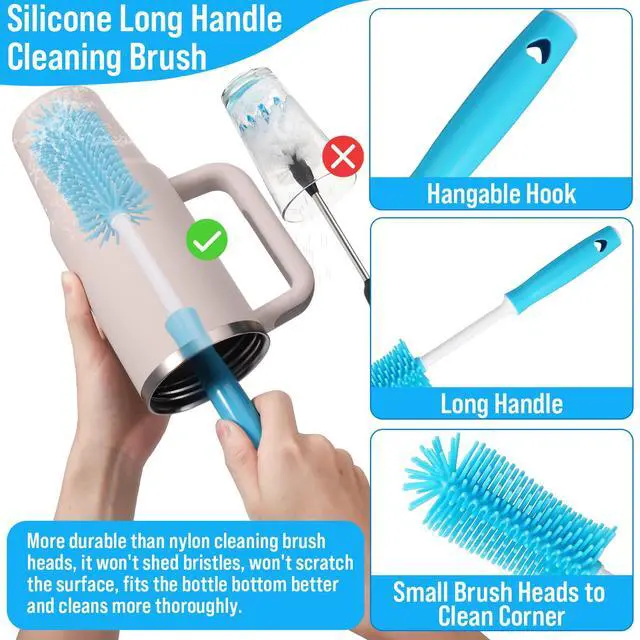 Alt view image 3 of 7 - Water Bottle Cleaner Brush Set for Stanley Tumbler 40 oz/30 oz Cup
