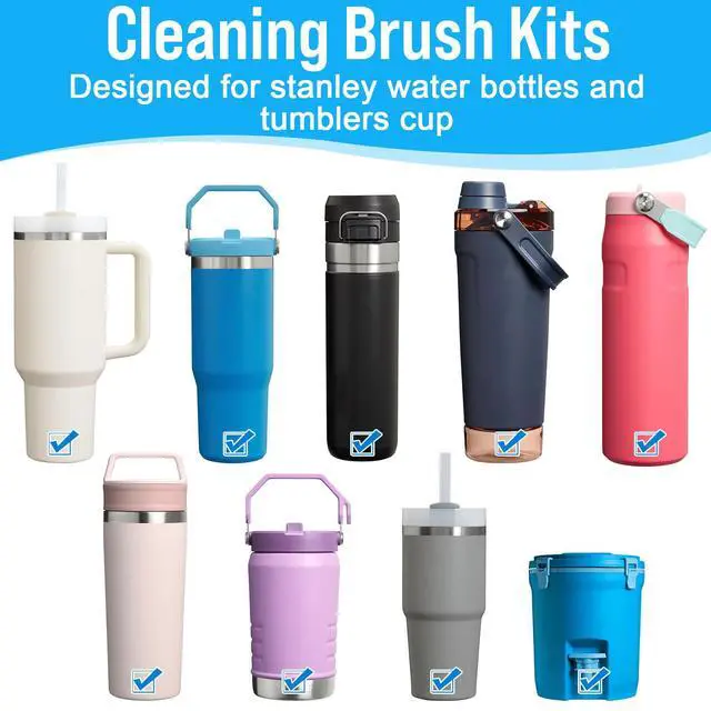 Alt view image 2 of 7 - Water Bottle Cleaner Brush Set for Stanley Tumbler 40 oz/30 oz Cup