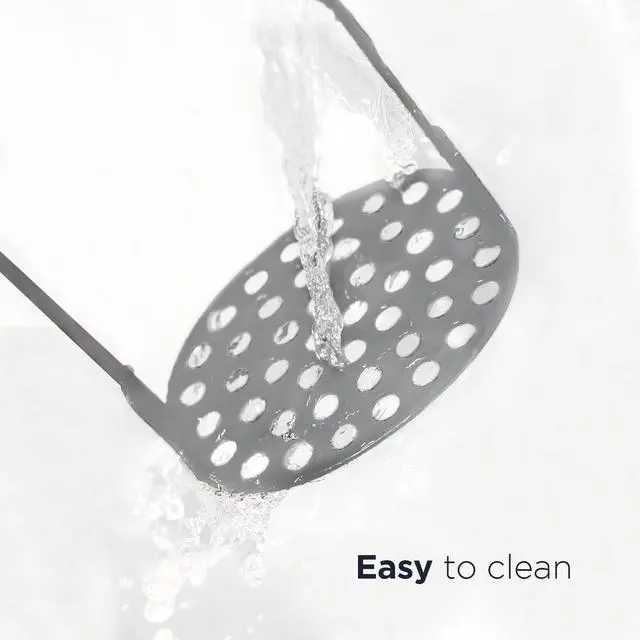 Alt view image 3 of 7 - PRO Heavy Duty Stainless Steel Potato Masher with Non-Slip Rubber Handle Hand Held Mash Maker for Struggle-Free Mashing Dishwasher Safe Vegetable and Fruit Masher