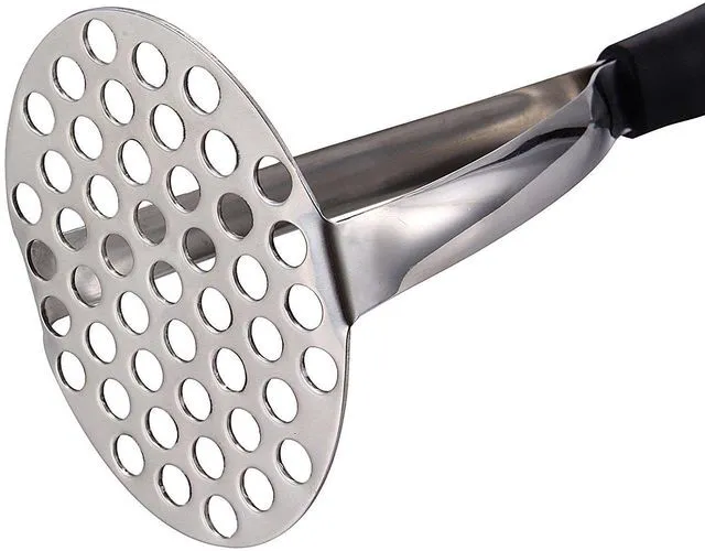 Alt view image 3 of 7 - Heavy Duty Stainless Steel Potato Masher, Professional Integrated Masher Kitchen Tool & Food Masher/Potato Smasher with Silicone Handle, Perfect for Bean, Vegetable, Fruits, Avocado, Meat