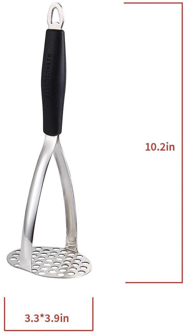 Alt view image 7 of 7 - Heavy Duty Stainless Steel Potato Masher, Professional Integrated Masher Kitchen Tool & Food Masher/Potato Smasher with Silicone Handle, Perfect for Bean, Vegetable, Fruits, Avocado, Meat