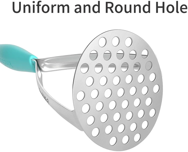 Alt view image 6 of 7 - Heavy Duty Stainless Steel Potato Masher, Professional Integrated Masher Kitchen Tool & Food Masher/Potato Smasher with Silicone Handle, Perfect for Bean, Vegetable, Fruits, Avocado, Meat