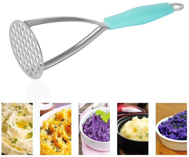 Alt view image 7 of 7 - Heavy Duty Stainless Steel Potato Masher, Professional Integrated Masher Kitchen Tool & Food Masher/Potato Smasher with Silicone Handle, Perfect for Bean, Vegetable, Fruits, Avocado, Meat