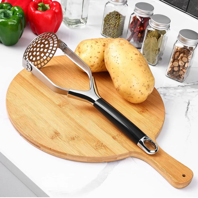 Alt view image 2 of 7 - Heavy Duty Stainless Steel Potato Masher, Folding Masher Kitchen Tool & Food Masher/Potato Smasher, Perfect for Avocado, Bean, Vegetable, Fruits, Baby Food, Meat