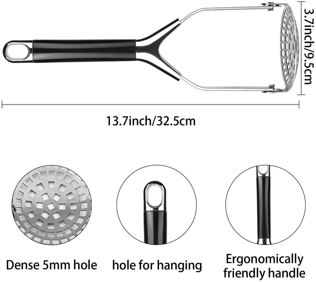 Alt view image 5 of 7 - Heavy Duty Stainless Steel Potato Masher, Folding Masher Kitchen Tool & Food Masher/Potato Smasher, Perfect for Avocado, Bean, Vegetable, Fruits, Baby Food, Meat