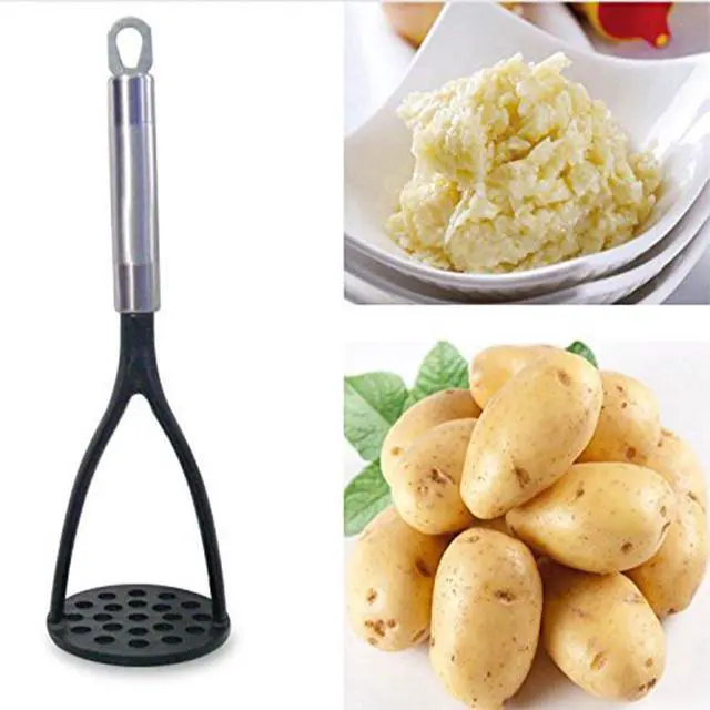Alt view image 6 of 7 - Good Grips Nylon Potato Solid Masher Ricer Press Blender Crusher for Non-Stick Cookware With Heat Resistant Stay Cool Stainless Steel Handle