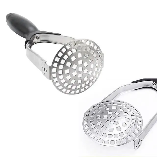 Alt view image 5 of 6 - Clever Monster Stainless Steel Potato Masher - Heavy Duty with Garlic Press, Cooking and Kitchen Gadget - Convenient for Making Mashed Potatoes, Vegetables and Fruits